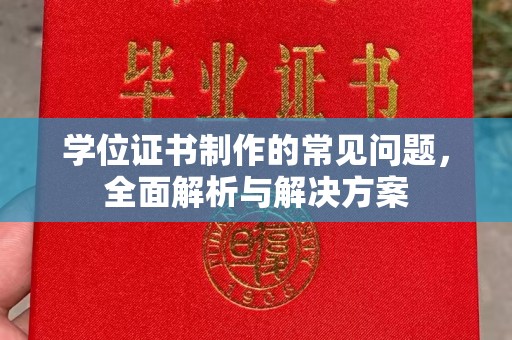 天镇学位证书制作的常见问题，全面解析与解决方案